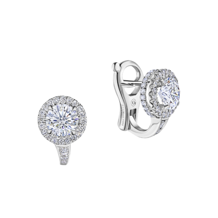 Серьги с бриллиантами, белое золото