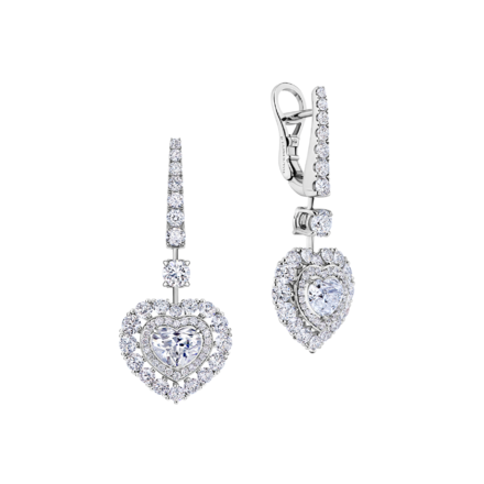 Серьги с бриллиантами, белое золото